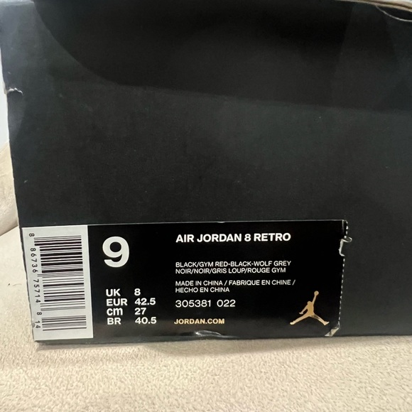 Bred Jordan 8 “Bred”